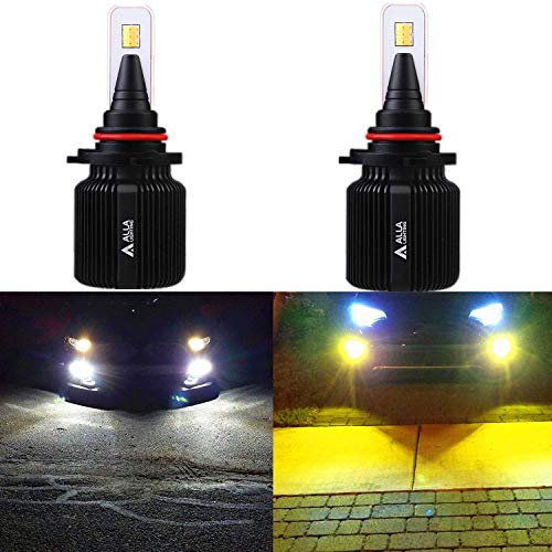 Alla Lighting 8000LM H10 9145 9005 LED Switchback Bulbs, Fog...