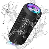 Ortizan Portable Bluetooth Speaker, IPX7 Waterproof Wireless Speaker with 24W Loud Stereo Sound, Outdoor Speakers with Bluetooth 5.0, 30H Playtime,66ft Bluetooth Range, Dual Pairing for Home