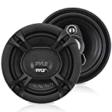 Pyle 3-Way Universal Car Stereo Speakers - 300W 6.5” Triaxial Loud Pro Audio Car Speaker Universal OEM Quick Replacement Component Speaker Vehicle Door/Side Panel Mount Compatible PL613BK (Pair)
