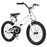 Royalbaby Freestyle Kids Bike 18 Inch Wheels Childrens Bicycle for Boys Girls Ages 5-9 Years, White