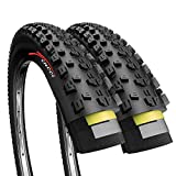 Fincci Pair 27.5 x 2.25 Inch Mountain Bike Tire 57-584 Foldable 60 TPI Tires with Nylon Protection for All Mountain Enduro MTB Hybrid Bike Bicycle - Pack of 2