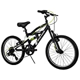 ROYCE UNION RTX Kids Aluminum Mountain Bike, Boys, Dual Suspension, 6-Speed Shimano Drivetrain, 20 Inch Wheels, Black