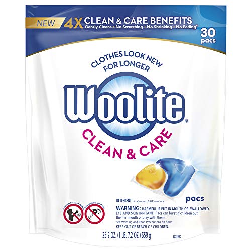 Woolite Clean & Care Pacs, Laundry Detergent Pacs, 30 Count,...