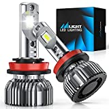 Nilight H11/H9/H8 LED Headlight Bulbs, H11 Low Beam Headlight Bulb 6500k H11 LED Bulb Cool White IP67