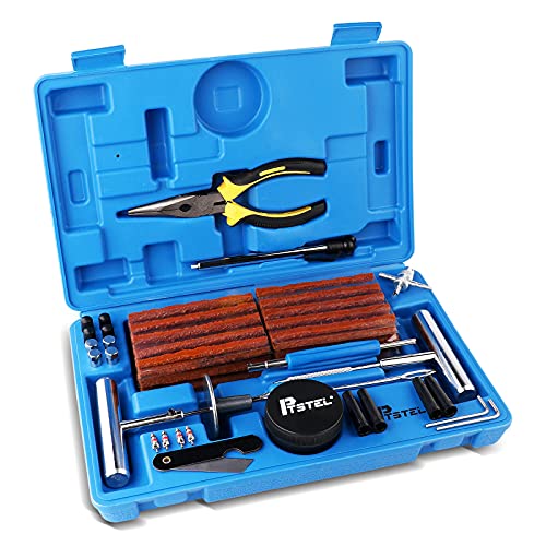 PTSTEL Tire Repair Kit, 99Pcs Car Tyre Repair Set, Heavy...