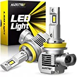 AUXITO Upgraded H11 LED Headlight Bulbs, 100W 20000lm Per Set, 600% Brighter, 6000K Cool White, Wireless H8 H9 Headlight LED Bulb, Plug and Play, Pack of 2