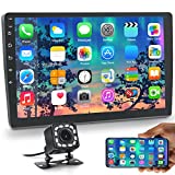 10.1 inch Android Double Din Car Stereo with Backup Camera HD Touchscreen Tablet Radio with Bluetooth and GPS Navigation