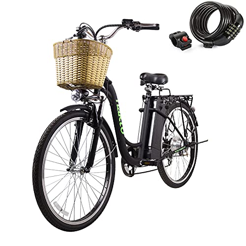 NAKTO 26' 250W Cargo-Electric Bicycle 6 Speed e-Bike with...