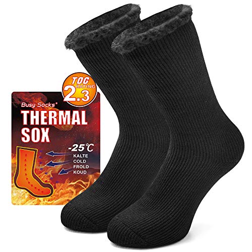 Thermal Slipper Socks Mens, Busy Socks Womens Winter Crew...