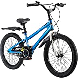 RoyalBaby Kids Bike Boys Girls Freestyle BMX Bicycle With Kickstand Gifts for Children Bikes 20 Inch Blue