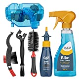 Bike Cleaning Kit Including Bicycle Chain Scrubber, Bike Cleaner Brush Tool, Bicycle Chain Cleaning Agent,Chain Lube
