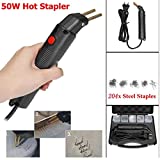 VOTOER Hot Stapler Plastic Car Bumper Repair Kit Bodywork Fender Fairing Welder Gun Professional Welding Repairing Welding Machine, 200pcs Stapler Staples, LED Light