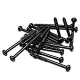 Musiclily Basic 3x35mm Metal Metric Thread Bass Guitar Pickup Mounting Screws for Precision P Bass Jazz J Bass Pickups, Black (Set of 20)