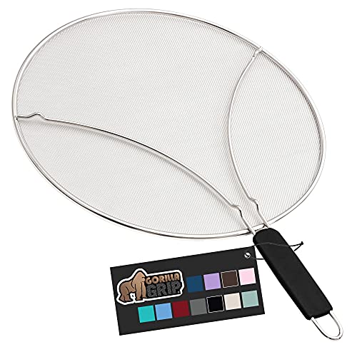 Gorilla Grip Splatter Screen for Frying Pan, 13 Inch, Easy...