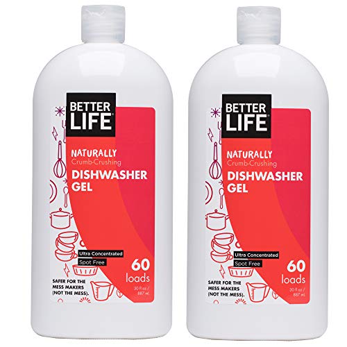 Better Life Natural Dishwasher Gel Detergent, 30 Fl Oz, Pack...