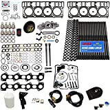 6.0L Revive Kit w/ARP Studs Head Gaskets Oil Cooler Stand Pipes HP Oil Rail Cups Gaskets Coolant Filtration Blue Kit - Fits Ford 6.0L Powerstroke Kit - 2003-2005.5 (18MM) - DK Engine Parts (18-4RA)