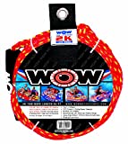 WOW World of Watersports 4k 60 ft. Tow Rope with Floating Foam Buoy 1 2 3 or 4 Person Tow Rope for Boating, 11-3010