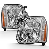 ACANII - For 2007-2014 GMC Yukon Denali XL1500 2500 SUV Headlights Headlamps Pair Set Assembly Driver + Passenger Side