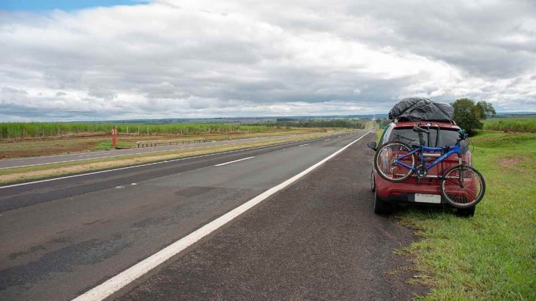 long car trip with car